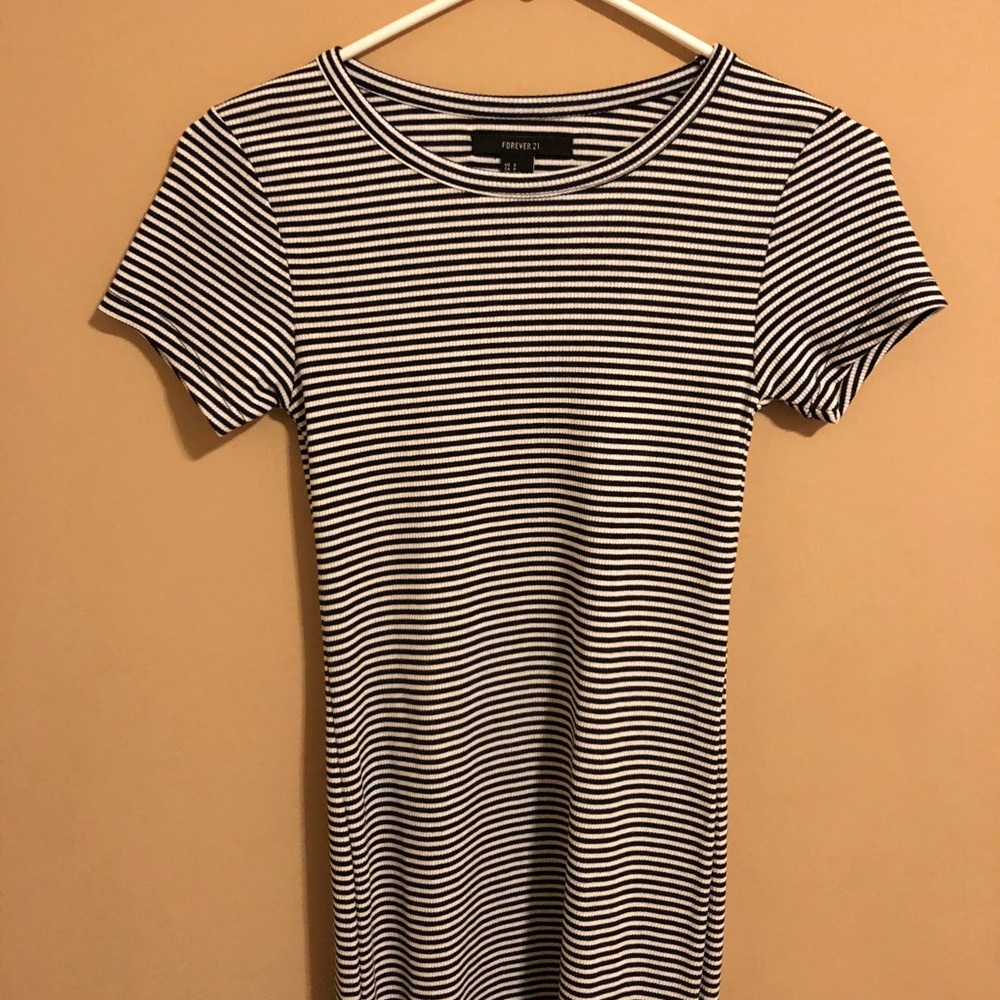Striped body con dress